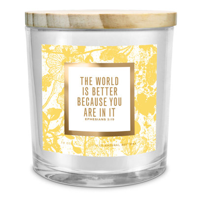 Fresh Scented Jar Candle with Glass Holder