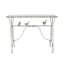 Console de 43 po x 16,5 po x 34 po avec perchoir fantaisiste, construction en fer vieilli, table d'appoint avec pieds torsadés pour le vestibule ou le salon