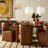 Sardinia Vegan Leather Dining Chair With Casters-101479844