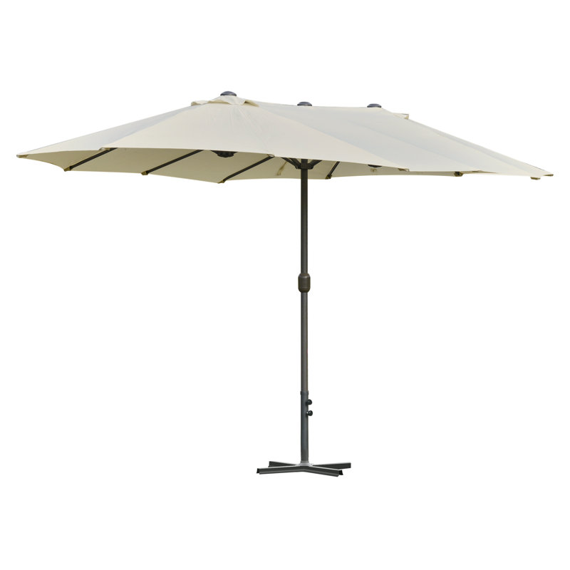 Sadie 270cm X 460cm Rectangular Cantilever Parasol, Cream