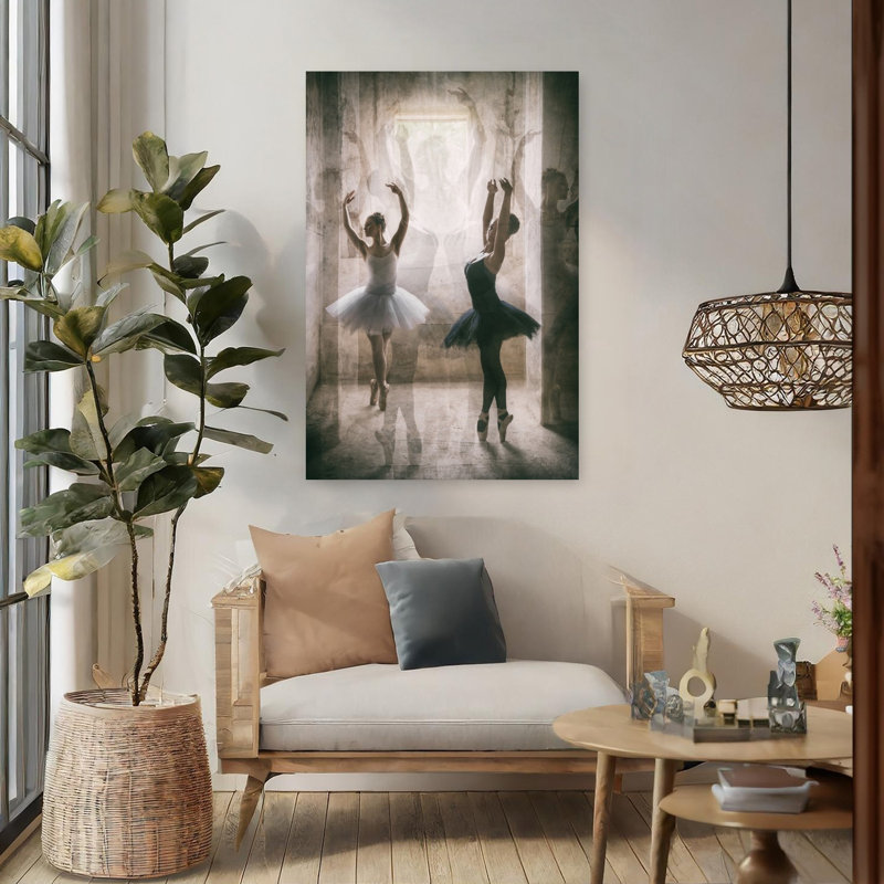 Affiche murale classique, élégante et onirique représentant des danseuses de ballet éthérées, 48" H x 32" W