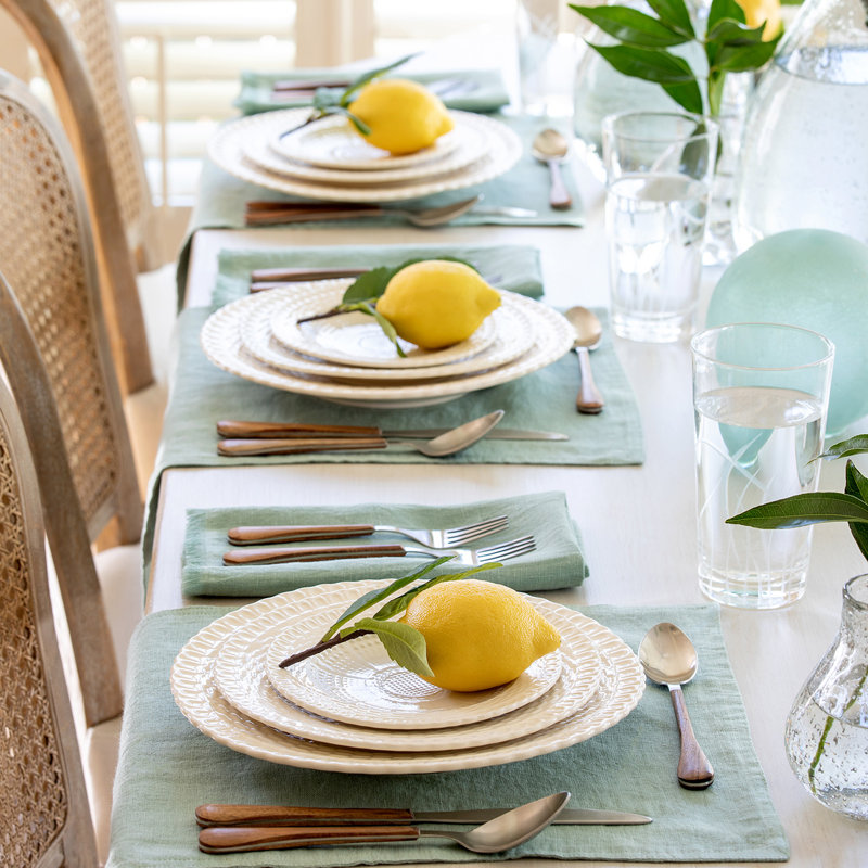Coastal Cottage Linen Solid Rectangle Placemat