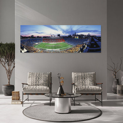 Soldat sur le terrain de football, Chicago, Illinois, art contemporain abstrait de ville