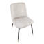 Chaise d'appoint en velours beige