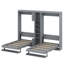 Deux lits escamotables doubles avec armoires et tablettes-170678937