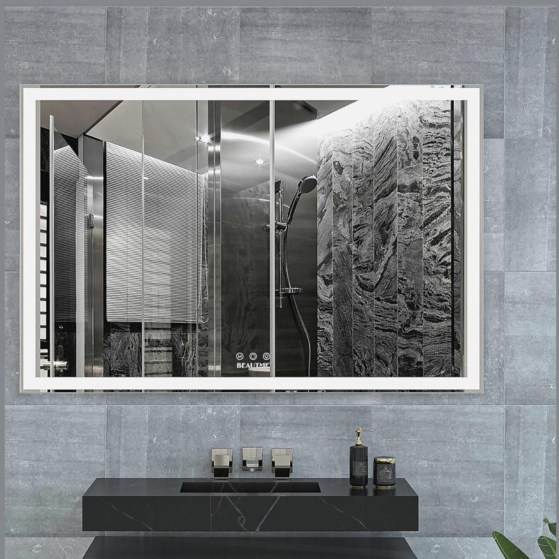 Miroir mural de salle de bain surdimensionné 60x40 pouces