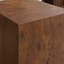 Table basse d'appoint en placage de noyer et en panneau de fibres à densité moyenne de qualité supérieure, 11,8 po x 11,8 po x 19,7 po, aucun article supplémentaire inclus-18121383