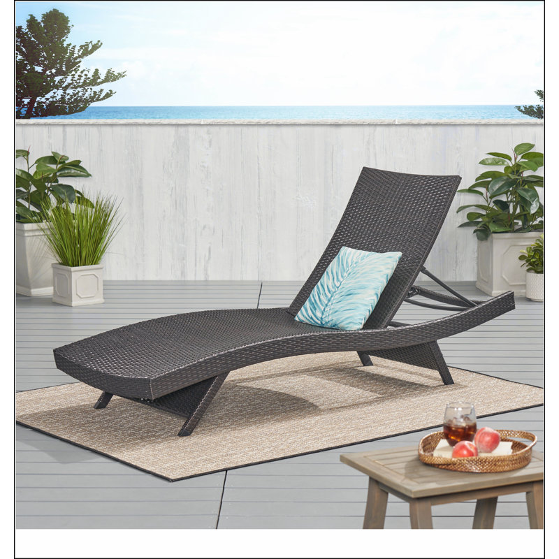 Chaise longue en osier Salem