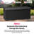 Toomax Santorini Plus Patio Deck Storage Box Bench, 145 Gallon (Anthracite)