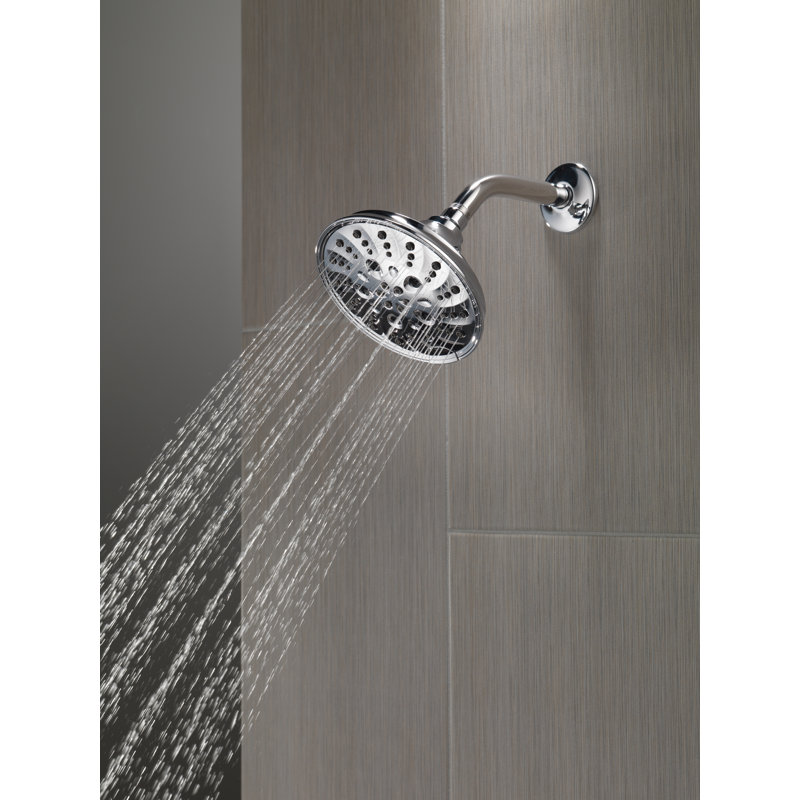 Multi Function Fixed Shower Head with H2Okinetic Technology