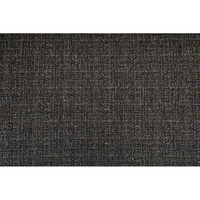 Parris Dark Grey Tweed-Look Upholstered Bench with Swooped Arms