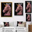 Portrait d'une licorne rose en 3D sur toile-94193366-94193367