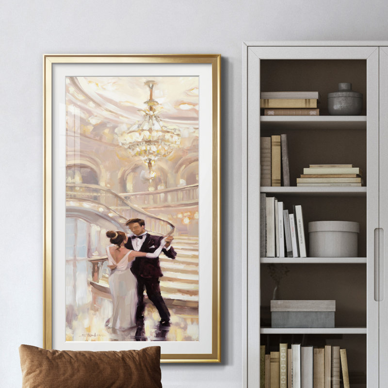 A Moment In Time - peinture encadrée, H 22,5 po x l 42,5 po x P 1,5 po, Doré