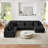 U-Shaped Corduroy Sectional Sofa With A Chaise Lounge-306536234