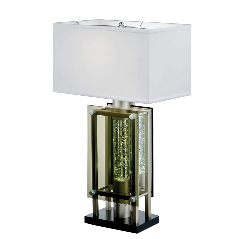 Lampe de table moderne au fini argenté 1Pc