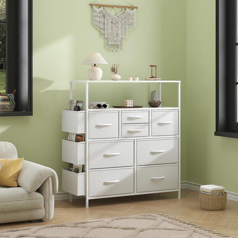 8 Drawer Storage Drawer, White