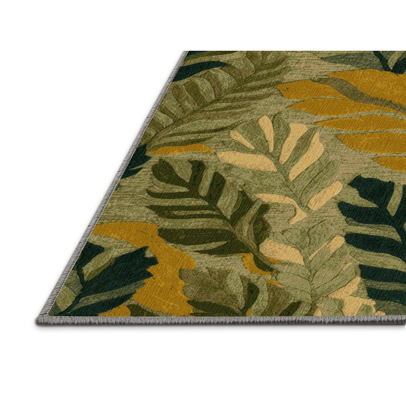  Tapis lavable vert légumes moutarde, Tapis de couloir 2 pi x 5 pi
