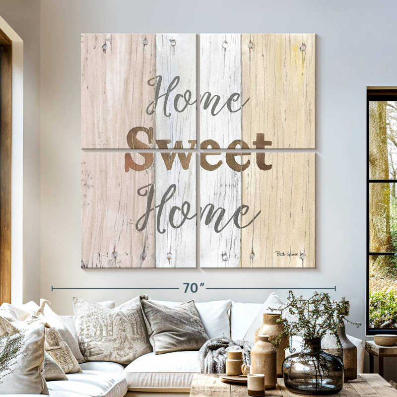 Plaque murale Kema Farmhouse Home Sweet Home