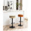2 tabourets de bar kaki avec hauteur réglable et pivotant à 360 °, rangement inclus pour l'ameublement de 2 fauteuils pivotants en cuir-621942897