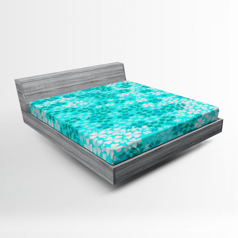 Microfiber Floral Fitted Sheet, Floral, Full/Double Fitted Sheet