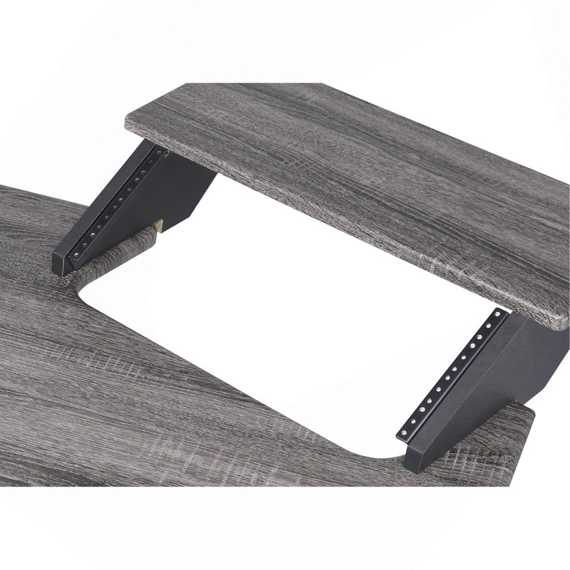 83" Music Recording Studio Desk, Gray/Gray