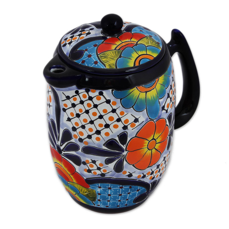 Etheline Handmade Raining Flowers Ceramic Coffee Carafe