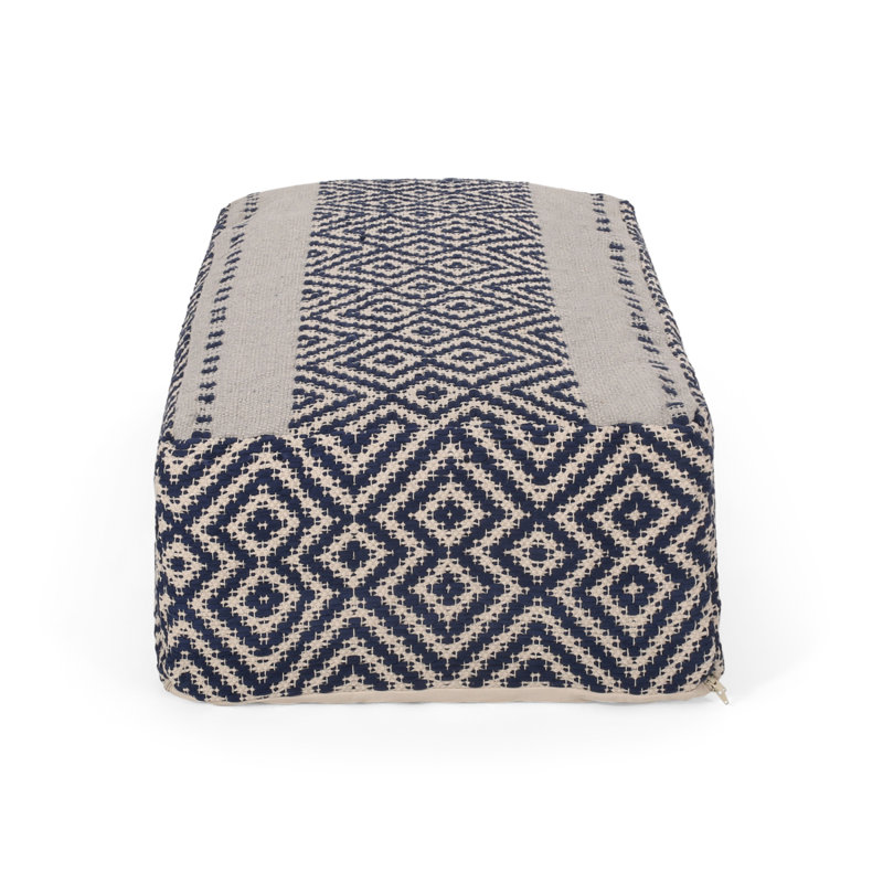 Repose-pieds Juniper, naturel, bleu et blanc