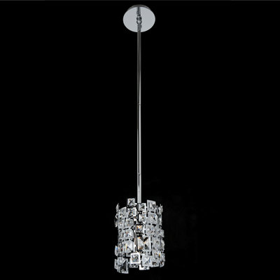Luminaire suspendu chromé / transparent Dolo 1 LT Allegri