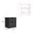 Basilea 2 Drawers Nightstand , End Table, Side Table Pull Out System -Black-415370160