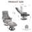 Brian 360° Swivel Chenille Massage Recliner Chair with Ottoman-357555204