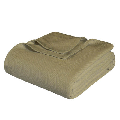 King Sage Cotton Woven Chevron Blanket