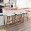 Ensemble de 4 tabourets de bar en bois sans dossier à hauteur de comptoir avec coussin amovible-871875409-868643907-847064367