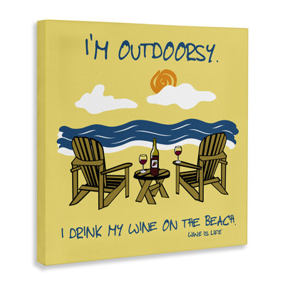 Art mural sur toile Outdoory Wine on Beach par WIL