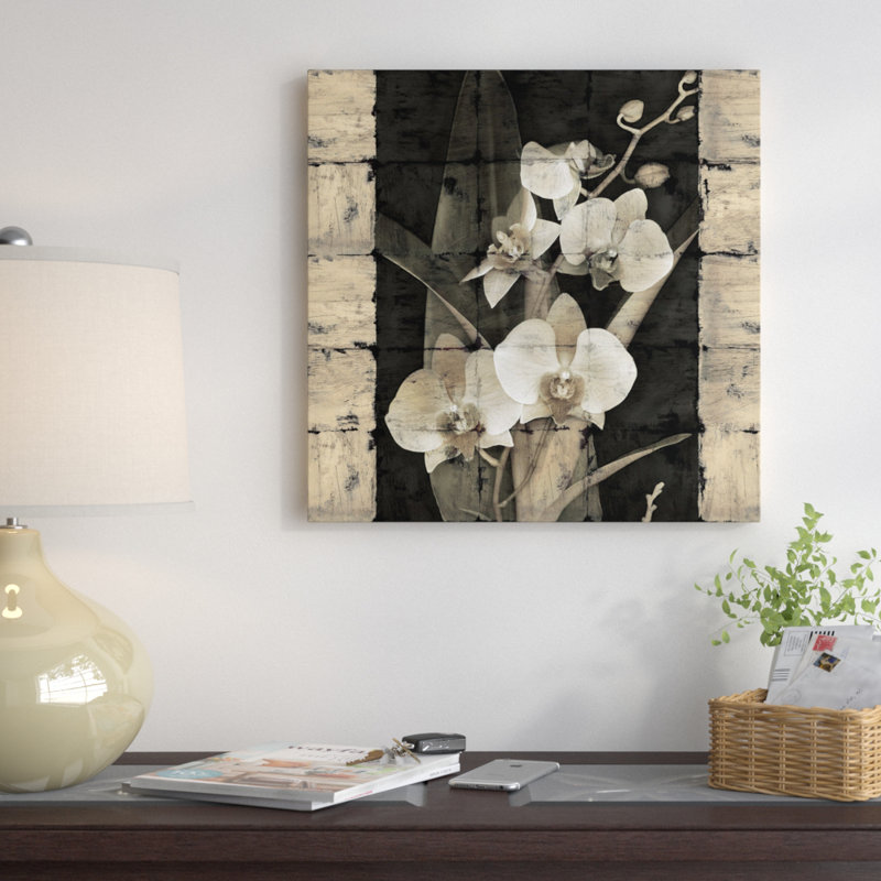 «Orchids in Bloom II», impression sur toile, H 12 po x l 12 po x P 1,5 po, Toile tendue, Pas de tapis