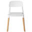 Chaise de salle à manger moderne en plastique à dossier ouvert avec pieds en bois de hêtre-1485158537-1485158532