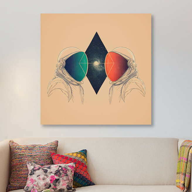 «Space Entre», reproduction d'impression sur toile tendue, H 12 po x l 12 po x P 0,75 po, Toile tendue, Pas de tapis
