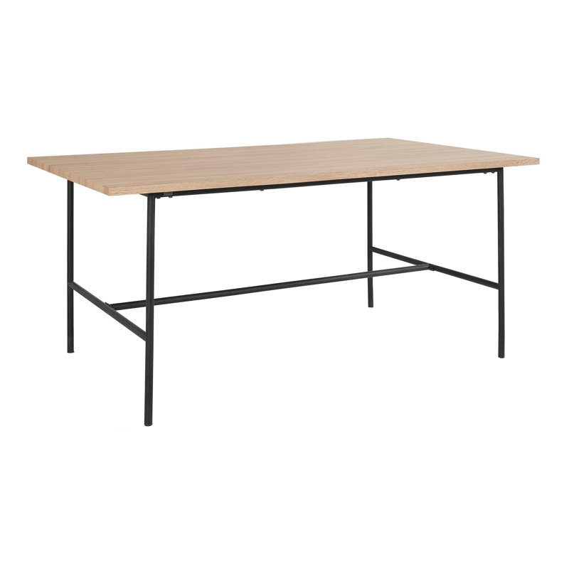 Achintya Metal Base Dining Table, 76cm H x 180cm L x 90cm W