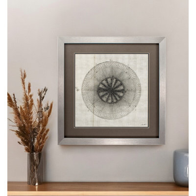 Décoration murale encadrée en argent 26 po x 26 po ivoire et croix noire