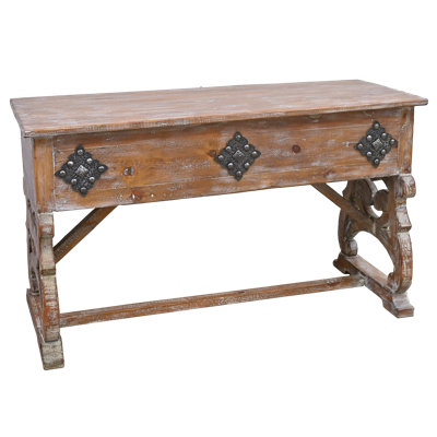 Bureau d'écriture compact en bois massif