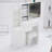 37" Middle Size Left Bedside Cabinet Vanity Table + Cushioned Stool, Large Sliding, Touch Control, Tri-Color Switching, Brightness Adjust LED Mirror, High Capacity Storage, Suitable For Middle Space-1780480368