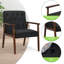 Fauteuil Samil de style Mid-Century moderne avec structure en bois, chaises d'appoint rembourrées pour le salon, la chambre à coucher