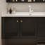 Armoire de salle de bain noire simple de style français