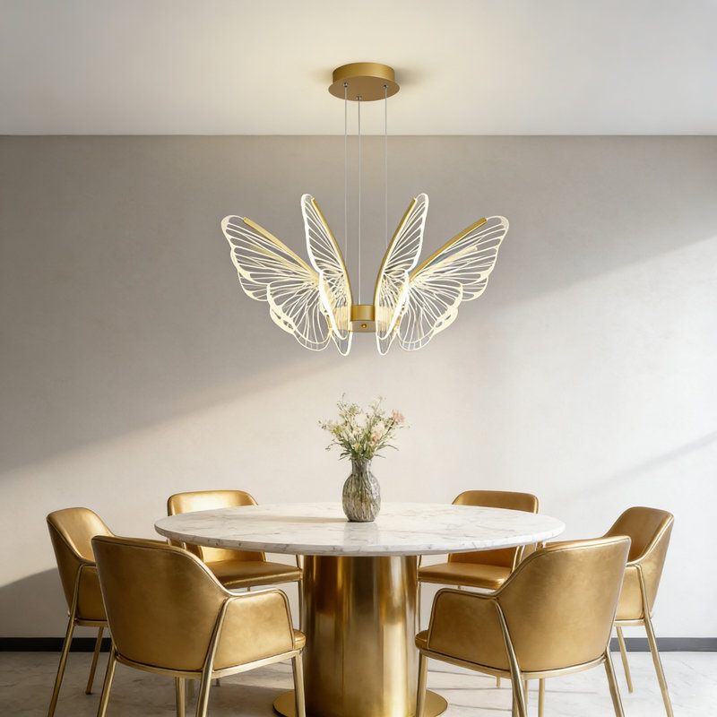Modern Butterfly Wing Chandelier With Led Lighting