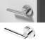 Levier de porte simple Brio de conception moderne dissimulée ne tournant pas (placard, garde-manger ou couloir) - Style minimaliste élégant en chrome-114645647