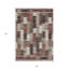 Tapis intérieur et extérieur lavable 5 pi x 8 pi brun et ivoire Southwestern