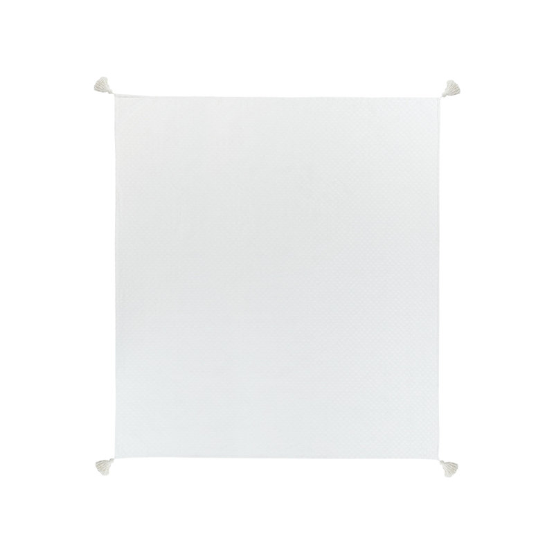 LINDULA Cotton Solid Colour Bedspread, Off White, 200 x 220 cm Bedspread