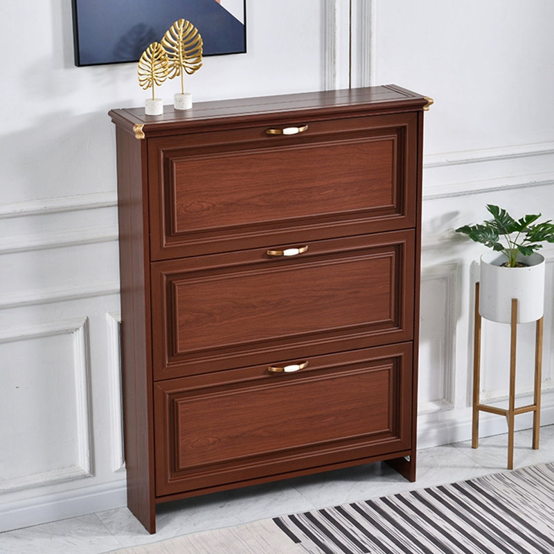 Rangement pour chaussures en aluminium brun noisette