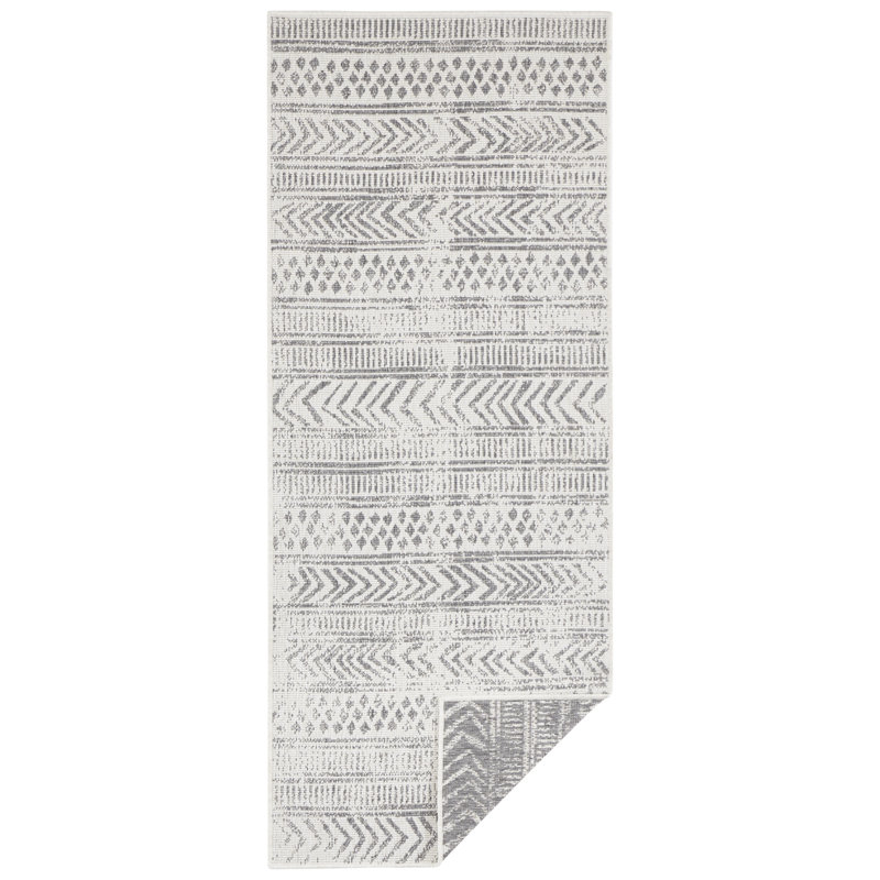 Biri Flatweave Grey Rug, Runner 80 x 250 cm