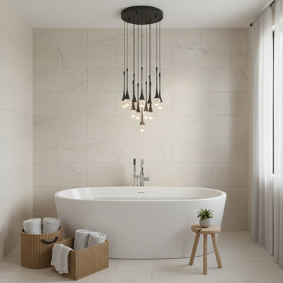 Modern LED Teardrop Crystal Chandelier Switch Dimmable