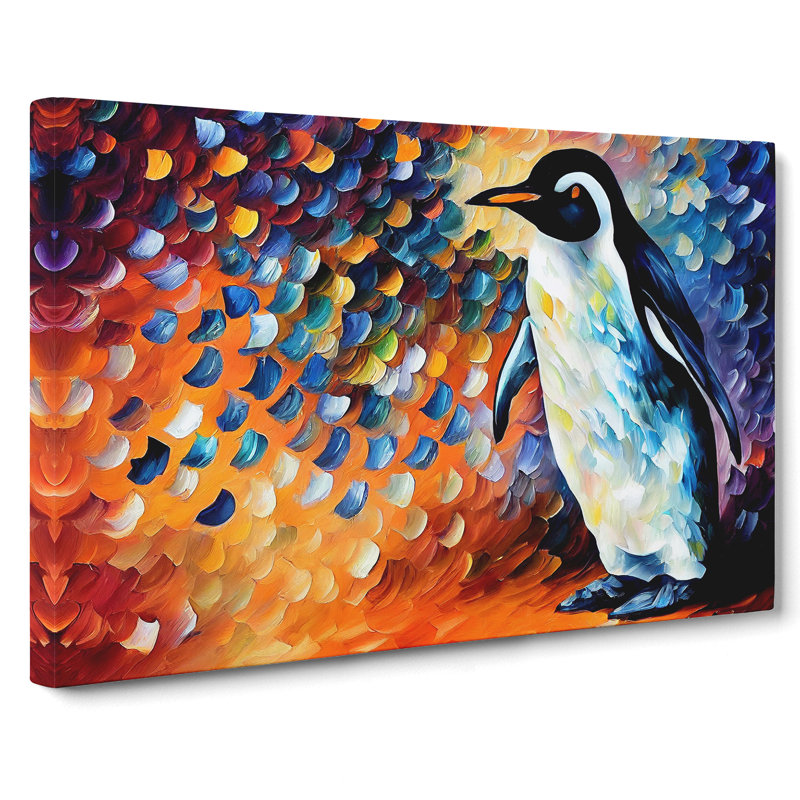 Penguin Painting Vol.1 Abstract - Wrapped Canvas, 35cm H x 50cm W x 3cm D